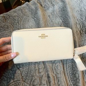 Coach long zip around wallet